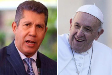 ¡ASÍ LO DIJO! Falcón propuso que el papa Francisco sea intermediario en una “tregua” entre Guaidó y Maduro : «No es una fantasía, es un hecho posible»