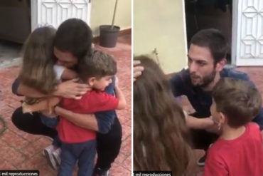 ¡VEA! Así fue el conmovedor encuentro de Juan Requesens con sus dos hijos tras ser excarcelado (+Video)