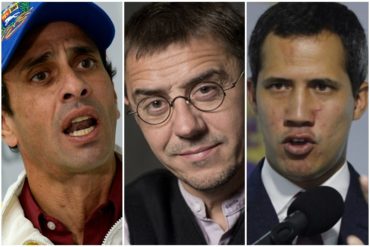 ¡AH, OK! Juan Carlos Monedero, fundador de Podemos en España, le lanzó flores a Capriles y le tiró a Guaidó: ¿“Qué hace la UE sosteniendo a un cadáver político”?