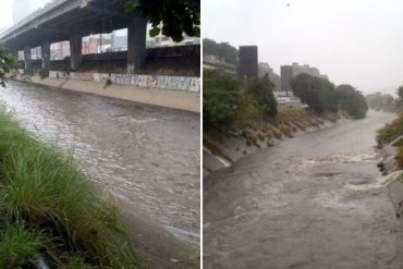 ¡AL LÍMITE! Así se encuentra el río Guaire tras las fuertes lluvias de este #2Oct (+Fotos)