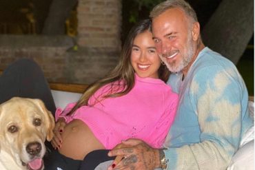 ¡HERMOSOS! Gianluca Vacchi y la modelo venezolana Sharon Fonseca anuncian el nacimiento de su hija Blu Jerusalema