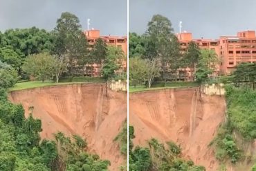 ¡EN PELIGRO! Vecinos de Alto Paují en El Hatillo reportan un gran deslizamiento de tierra debido a las fuertes lluvias y tuberías en mal estado (+Videos)