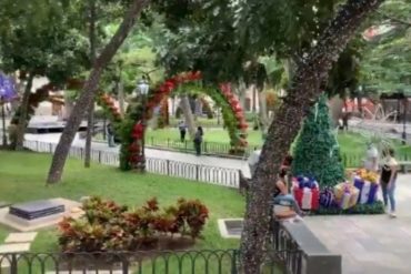 ¡QUÉ DESCARO! En plena “cuarentena radical” el chavismo comenzó a montar la “Navidad” en la Plaza Bolívar de Caracas (+Video)