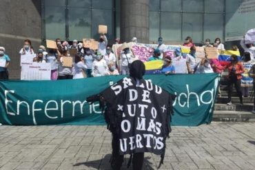 ¡CANSADOS! Enfermeros protestaron en Caracas este #20Oct por bajos salarios y falta de equipos médicos en medio de la pandemia del COVID-19 (+Fotos) (+Video)