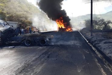 ¡LAMENTABLE! “Pdvsa lo empujó a la muerte”: Revelan detalles sobre la muerte del conductor de la gandola que se incendió en la autopista Caracas-La Guaira