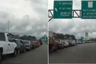 ¡VEA! La kilométrica cola que se armó en San Cristóbal para surtir combustible este #21Oct (+Video)