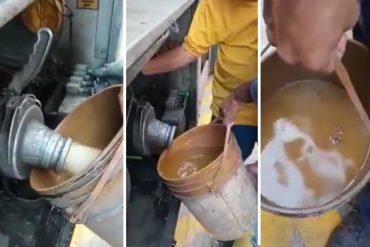 ¡INSÓLITO! “Totalmente contaminada”: Encargados de una estación de servicio recibieron combustible mezclado con agua sucia y otras sustancias (+Video)