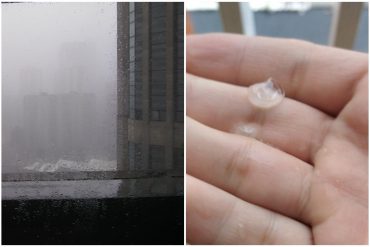 ¡VÉALO! Una lluvia con granizo sorprendió a los habitantes de Caracas este #15Oct: “Lo que falta” (+Fotos) (+Videos)