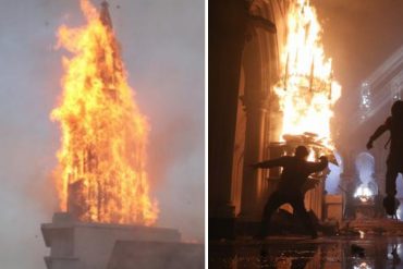¡QUÉ FUERTE! Iglesias quemadas y saqueos tras marcha en Chile este #18Oct generó indignación en redes: “La izquierda no descansará” (+Fotos y videos)