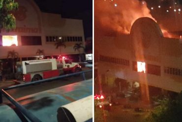 ¡ENTÉRESE! Se registró fuerte incendio en el Bingo Charaima de Nueva Esparta este #13Oct (+Fotos +Videos)