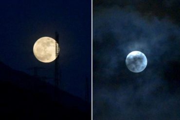 ¡VEA! La impresionante luna llena que se observó en Caracas en pleno Halloween (+Fotos espectaculares) (+Lo que debe saber sobre la “luna azul”)