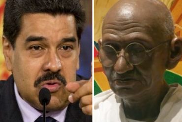 ¡LE CONTAMOS! El “pacífico” mensaje de Maduro para conmemorar el nacimiento de Mahatma Gandhi que no creyeron en redes