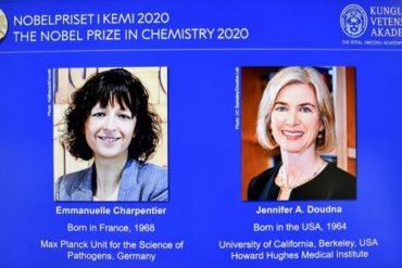 ¡SÉPALO! Dos mujeres genetistas de Francia y EE UU ganan el Premio Nobel de Química 2020
