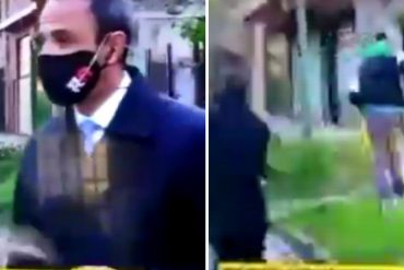 ¡INSÓLITO! Robaron a un periodista argentino cuando esperaba para salir “en vivo” y el video se hizo viral (sujeto le quitó el celular)