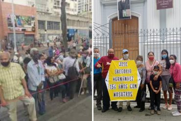 ¡LE MOSTRAMOS! Venezolanos rinden tributo al Dr. José Gregorio Hernández frente a la iglesia la Candelaria este #26Oct (+Fotos +Videos)