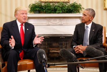¡VÉALO! En redes recuerdan el momento en que Obama se reunió con Trump en 2016 tras ser declarado ganador para facilitar transición (+Video)