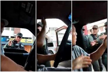 ¡VÉALO! “Para arr*cho, yo”: un militar humilló a ciudadano que hacía cola para gasolina en Trujillo (querían bajarlo a manotazos del vehículo) (+Video)