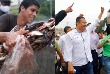 ¡CAUSÓ FUROR! “Juegan con el hambre del pueblo”: Criticaron a Juan Elezar Figallo y a Javier Bertucci por repartir sardinas en un acto de campaña