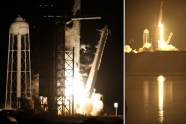 ¡DEBES VERLO! El momento cuando el cohete de SpaceX despegó con cuatro astronautas hacia la Estación Espacial Internacional (+Video impresionante)