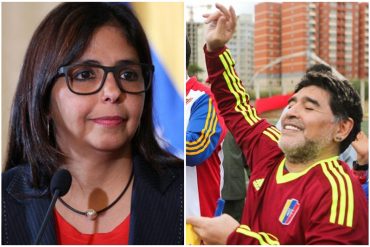 ¡AQUÍ LAS TIENE! Las sentidas palabras de Delcy Rodríguez por la “siembra” de Diego Armando Maradona este #25Nov (+Video)