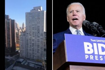 ¡VEA! Nueva York estalló de júbilo tras el anuncio de los medios sobre triunfo de Biden (+Video)