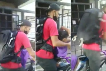 ¡SEPA! Captan el momento en que un hombre maltrata a un presunto niño venezolano en Colombia porque supuestamente no vendió suficiente (+Video indignante)