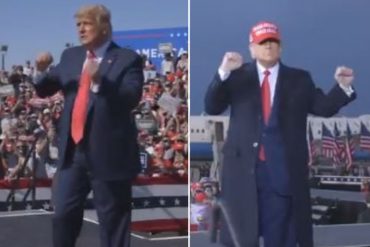 ¡DEBE VERLO! Trump cierra su campaña con un video de sus bailes en los mítines y se hace viral