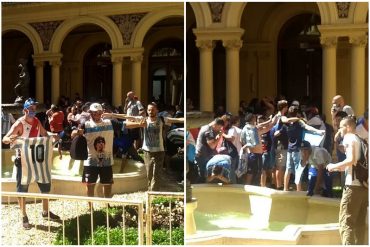 ¡SE LO MOSTRAMOS! “Piedrazos, balas de goma y botellazos”: seguidores de Maradona entraron a la fuerza a la Casa Rosada luego de que se ordenara el cierre del féretro (+Videos)