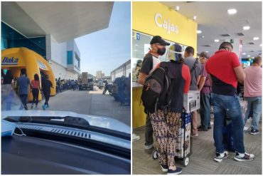 ¡INCREÍBLE! “La locura”: las largas colas que se observan en las tiendas Daka durante el primer día de Black Friday (+Fotos) (+Videos)