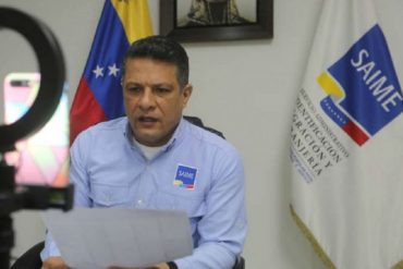 Director del Saime informa que la carta de residencia ya no será un requisito para tramitar el pasaporte y la cédula de identidad (+Video)