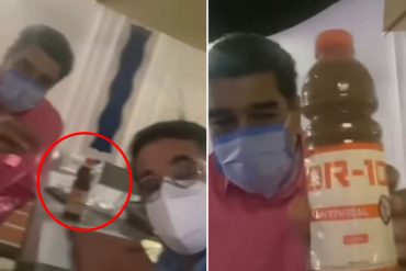 ¡LE MOSTRAMOS! Maduro presenta la supuesta “medicina” que anula el covid-19 y las redes no lo perdonaron: “Que se tome él esa agua sucia” (+Video +Reacciones)