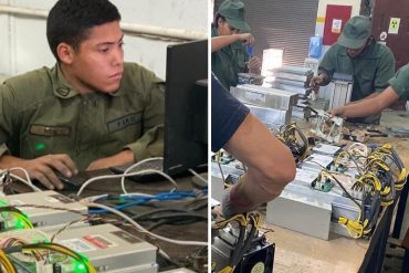 ¡MÍRELOS! Filtran imágenes de militares operando máquinas de criptomonedas en Fuerte Tiuna (+Fotos)