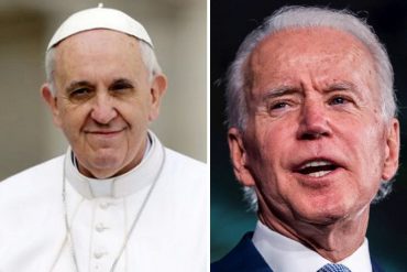 ¡ENTÉRESE! El papa Francisco se comunicó con Joe Biden para felicitarlo por su “victoria” en las elecciones de EEUU