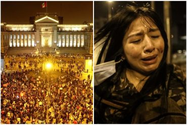 ¡GRAVE! Violenta represión dejó 2 muertos y varios heridos en Perú en protestas contra la destitución de Vizcarra: “Merino, no eres mi presidente” (+Fotos y videos)