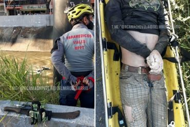 ¡ATROZ! Hallan el cadáver de un hombre en el río Guaire: Estaba maniatado y con un cable alrededor del cuello (+Fotos)