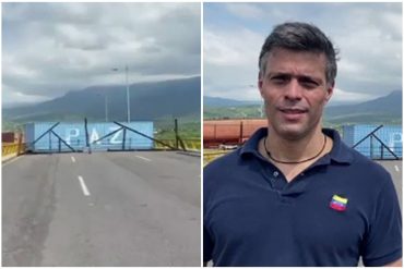 ¡LO DIJO! Leopoldo desde el puente Tienditas: “Para que entre la ayuda humanitaria, primero tenemos que conseguir la libertad” (+Video)