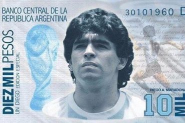 ¡SE LO CONTAMOS! Lanzan una campaña en Argentina para que el gobierno emita un billete con la cara de Maradona