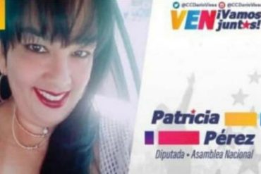¡PANDEMIA EN VENEZUELA! Muere por COVID-19 la candidata Patricia Pérez, recién electa por el CNE en las cuestionadas elecciones del 6D