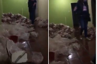 ¡REPUGNANTE! Las condiciones nada higiénicas en las que almacenan los perniles en un CLAP de Caraballeda (+Video asqueroso)