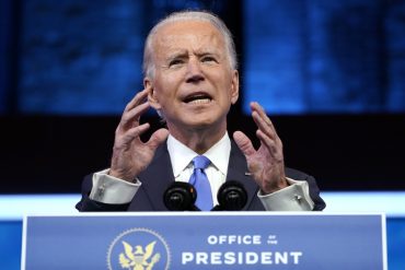 ¡DANDO EL EJEMPLO! Biden se vacunará contra el COVID-19 durante una transmisión en vivo para dar fuerza a la campaña de inmunización en EEUU