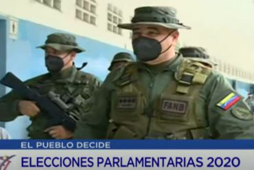 ¡INSÓLITO! A Padrino López lo escoltaron con armas largas mientras votaba (+Imágenes)