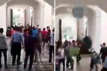 ¡EL SHOW! Indígenas yukpas armaron trifulca en el Palacio de Gobierno de Zulia: exigían que cumplieran con lo que les prometieron (+Video + sillas voladoras)