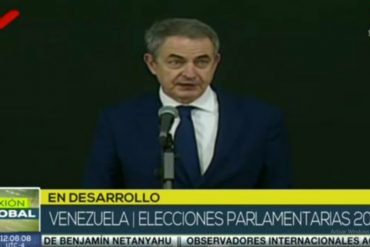 ¡POLÉMICO! «Es el principio del fin de unas sanciones injustas e incomprensibles»: Lo que dijo  Zapatero sobre las parlamentarias de Maduro (vino a «observarlas) (+Video)