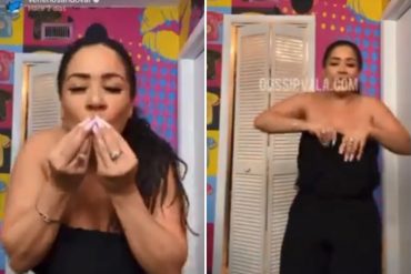 ¡AH, OK! Carolina Sandoval olvidó que no llevaba brasier y sus senos quedaron casi al descubierto en plena transmisión en vivo: “Ustedes no vieron nada” (+Video)