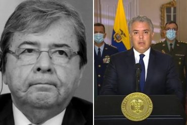 ¡CONSTERNACIÓN! “No puedo expresar el dolor que tengo”: Iván Duque lamentó la muerte por COVID-19 del ministro de Defensa, Carlos Holmes Trujillo