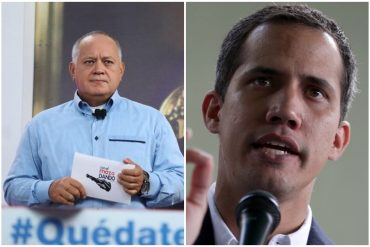 ¡COMO LOCO! Diosdado Cabello arremetió contra Guaidó: «Es la nada. Lo que quería era profundizar las sanciones si Venezuela no se sentaba en la mesa del diálogo» (+Video)