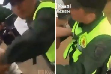 ¡INDIGNANTE! El arbitrario momento en el que varios militares de Maduro intentan llevar preso a un hombre por no tener el carnet de la patria (+Video)