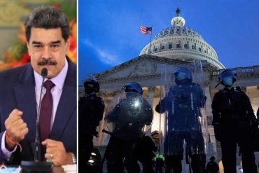 ¡POR FAVOR! Maduro se ofrece para facilitar un “diálogo” tras el asalto violento al Capitolio: «Esperamos que Estados Unidos consiga su camino a la paz» (+Video)