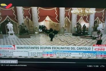 ¡SE PASÓ! “El descaro”: VTV transmitió señal de CNN que Maduro censuró en 2017 para mostrar imágenes del asalto al Capitolio de EEUU (+Reacciones)