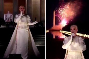 ¡MÍRELA! Así fue la emotiva presentación de Katy Perry en la ceremonia de juramentación de Joe Biden (+Video)